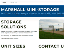 Tablet Screenshot of marshallmini-storage.com